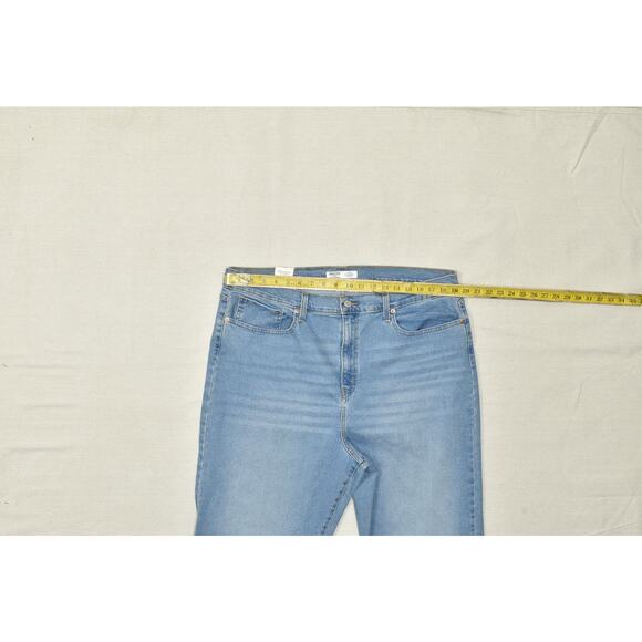 Signature by Levi's Women's Blue High-Rise Loose Straight Jeans Plus 24 NEW - Picture 3 of 8